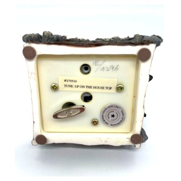 Boyds Bear Collection Klaus Jinglebear Music Box Up on the Roof Top Tested Works - Picture 7 of 10